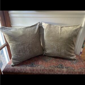 (2) West Elm Velvet Pillow Shams